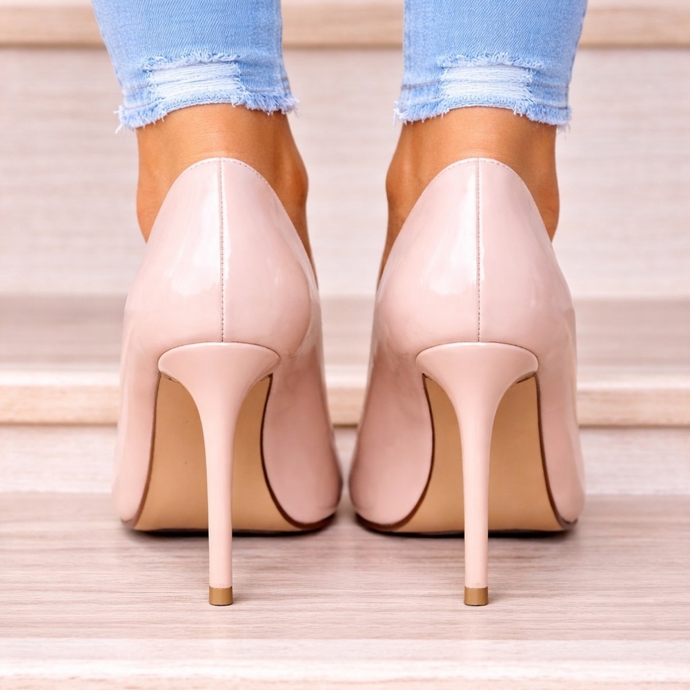 Women's Classic Pointed-Toe Stiletto Pumps - Blush Pink - Picture 3 of 7